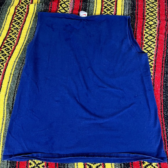 vtg 90s nike basketball center swoosh tank top navy white tag size XL - Picture 3 of 5